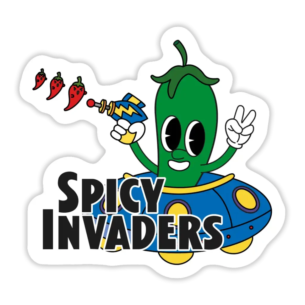 Sticker Spicy Invaders Mr Buckets